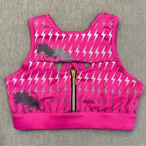 The Chestee Hot Pink Weightlifting Padded Sports Bra